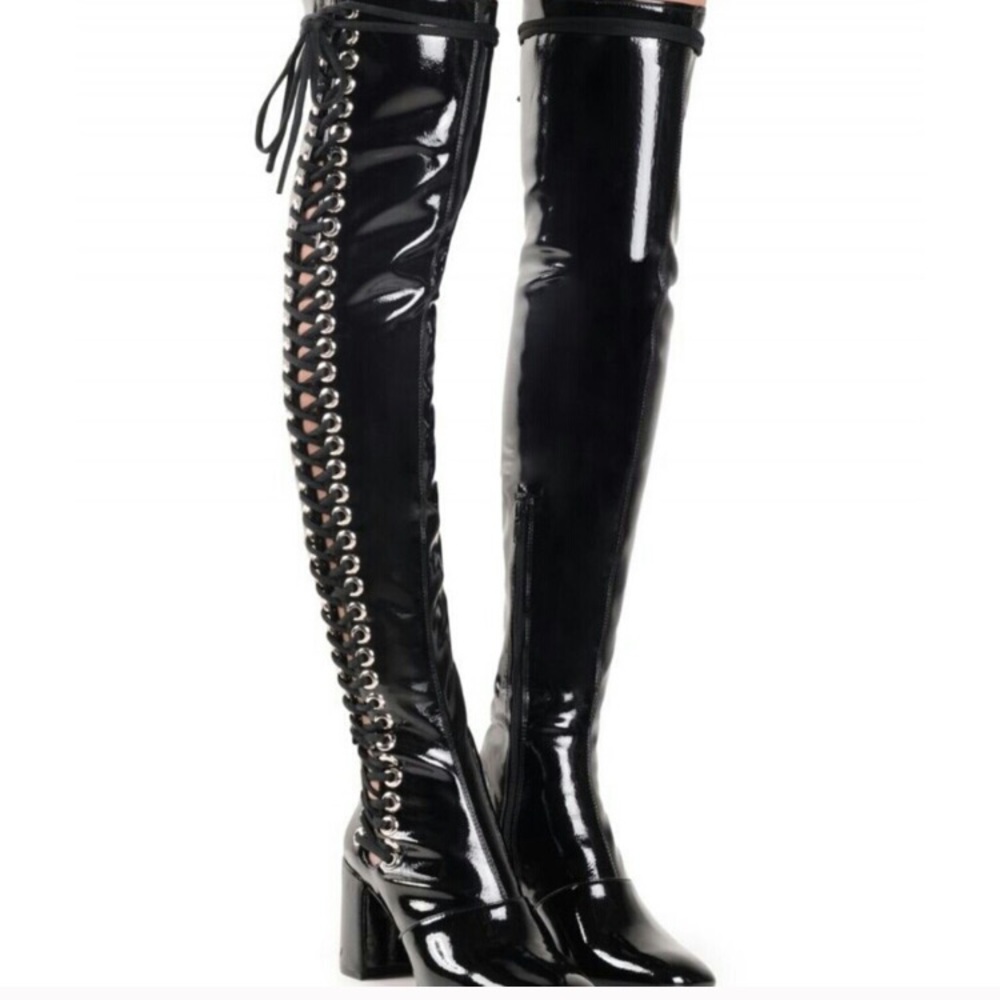 Jeffery Campbell “Elecktra” Boots, Patent Leather